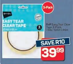 Pick n Pay Hypermarket PnP Easy Tear Clear Tape offer