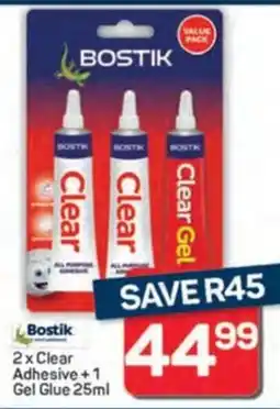 Pick n Pay Hypermarket Bostik Clear Adhesive + Gel Glue offer