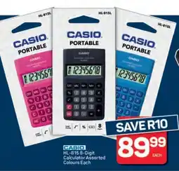 Pick n Pay Hypermarket CasioHL-815 8-Digit Calculator Assorted Colours offer