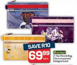 Pick n Pay Hypermarket Kenzel 2-Tier Pencil Bag Assorted Designs offer