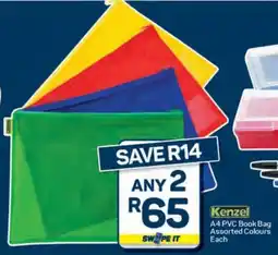 Pick n Pay Hypermarket Kenzel A4 PVC Book Bag Assorted Colours offer