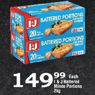Oxford Freshmarket I&J Battered Mince Portions 2kg offer