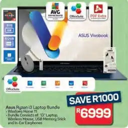 Pick n Pay Hypermarket Asus Ryzen i3 Laptop Bundle offer
