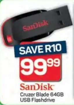 Pick n Pay Hypermarket SanDisk Cruzer Blade 64GB USB Flashdrive offer