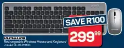 Pick n Pay Hypermarket Ultra-link Rechargeable Wireless Mouse and Keyboard offer
