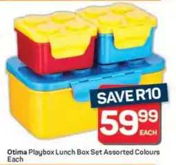 Pick n Pay Hypermarket Otima Playbox Lunch Box Set Assorted Colours offer