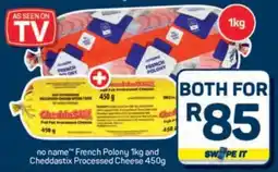Pick n Pay Hypermarket no name French Polony and Cheddastix Processed Cheese offer