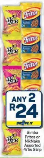 Pick n Pay Hypermarket Simba Fritos or NikNaks Assorted Strip offer