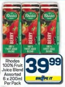 Pick n Pay Hypermarket Rhodes 100% Fruit Juice Blend Assorted offer