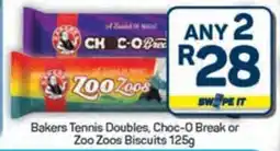 Pick n Pay Hypermarket Bakers Tennis Doubles, Choc-O Break or Zoo Zoos Biscuits offer