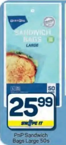 Pick n Pay Hypermarket PnP Sandwich Bags Large offer