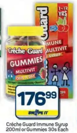 Pick n Pay Hypermarket Creche Guard Immune Syrup or Gummies offer