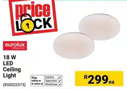 Builders Warehouse Eurolux 18W LED Ceiling Light offer