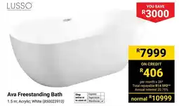Builders Warehouse Lusso Ava Freestanding Bath offer