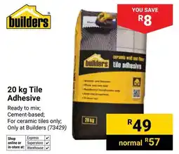 Builders Warehouse Builders Tile Adhesive offer