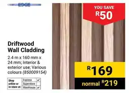 Builders Warehouse Edge Driftwood Wall Cladding offer