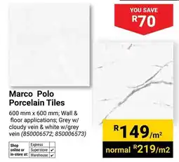 Builders Warehouse Marco Polo Porcelain Tiles offer