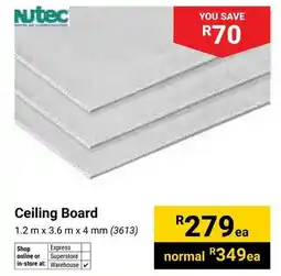 Builders Warehouse Nutec Ceiling Board offer