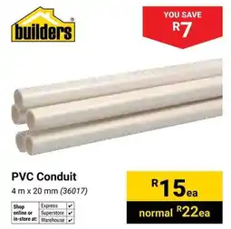 Builders Warehouse Builders PVC Conduit offer
