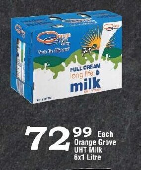 Oxford Freshmarket Orange Grove UHT Milk 6x1 Litre offer