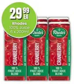 Super Save Rhodes 100% Juice offer