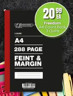 Super Save Freedom A4 Count Book 3 Quire offer