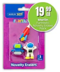 Super Save Marlin Funtastic Novelty Eraser Pack offer