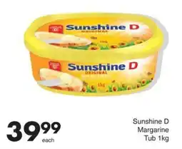 Save Sunshine D Margarine Tub offer