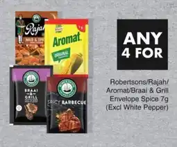 Save Robertsons/ Rajah/ Aromat/ Braai & Grill Envelope Spice offer