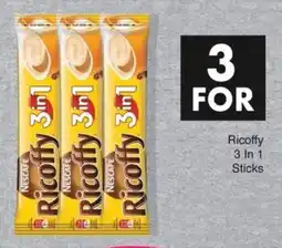 Save Nescafe Ricoffy 3 in 1 Sticks offer