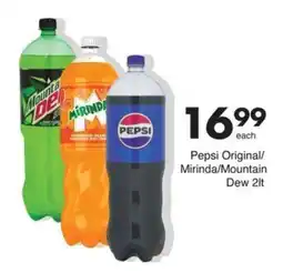 Save Pepsi Original/ Mirinda/ Mountain Dew offer