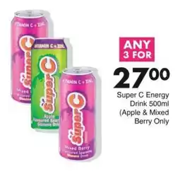 Save Super C Energy Drink Apple & Mixed Berry offer