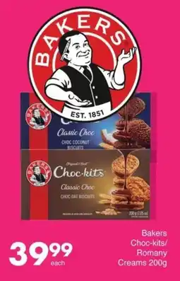 Save Bakers Choc-kits/ Romany Creams offer