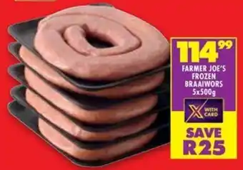 Farmer joe's frozen braaiwors