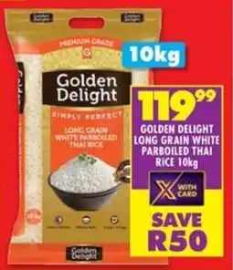 Shoprite Golden delight long grain white parboiled thai rice offer
