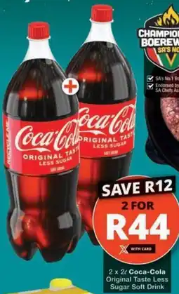 Checkers Hyper Coca-Cola Original Taste Less Sugar Soft Drink offer