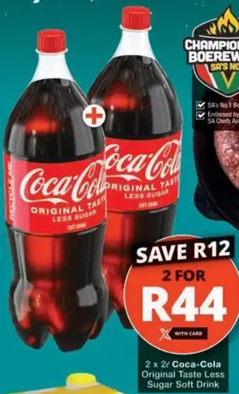 Checkers Hyper Coca-Cola Original Taste Less Sugar Soft Drink offer