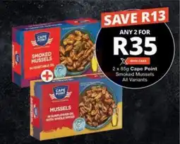 Checkers Hyper Cape Point Smoked Mussels All Variants offer