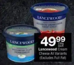 Checkers Hyper Lancewood Cream Cheese All Variants offer