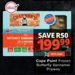 Checkers Hyper Cape Point Frozen Butterfly Vannamei Prawns offer