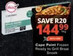 Checkers Hyper Cape Point Frozen Ready to Grill Braai Snoek offer