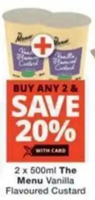 Checkers Hyper The Menu Vanilla Flavoured Custard offer