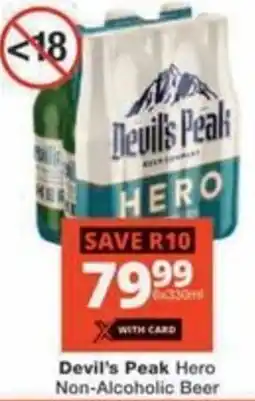 Checkers Hyper Devil's Peak Hero Non-Alcoholic Beer offer