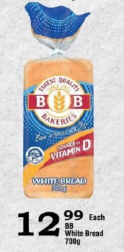BB White Bread 700g