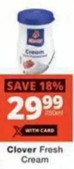 Checkers Hyper Clover Fresh Cream offer