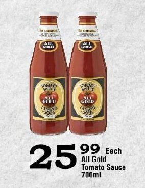 Oxford Freshmarket All Gold Tomato Sauce 700ml offer