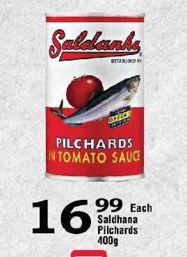 Oxford Freshmarket Saldanha Pilchards 400g offer