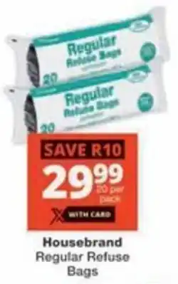 Checkers Hyper Housebrand Regular Refuse Bags offer