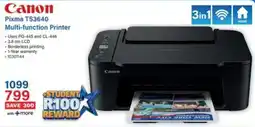 Incredible Connection Canon Pixma TS3640 Multi-function Printer offer