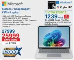 Incredible Connection Microsoft Surface 7 Snapdragon X Plus Laptop offer